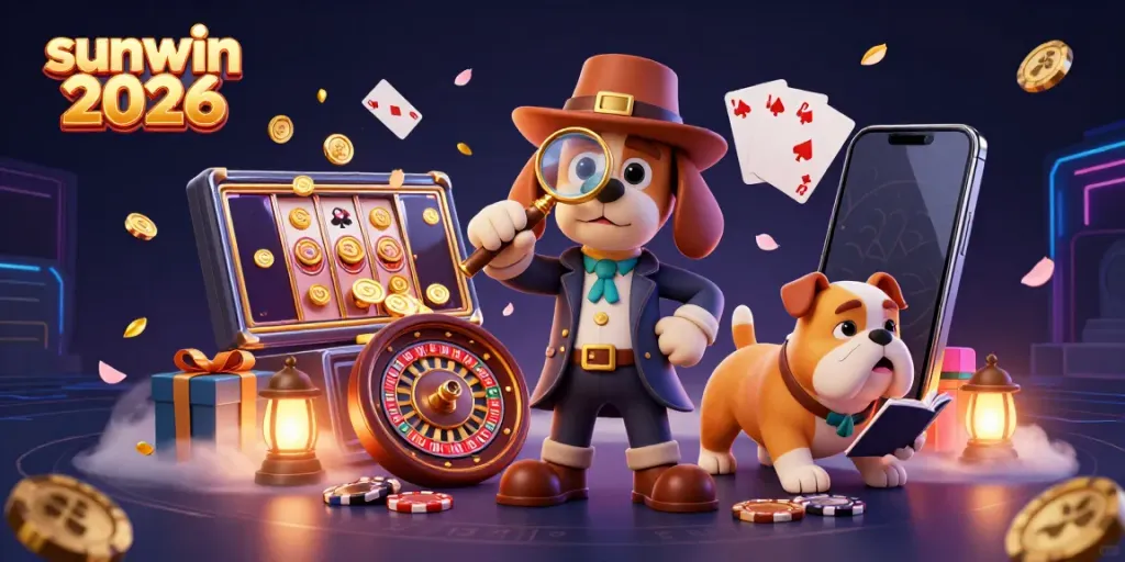 Engage with sunwin 2026 while exploring the thrill of slot games featured in a vibrant 3D scene.